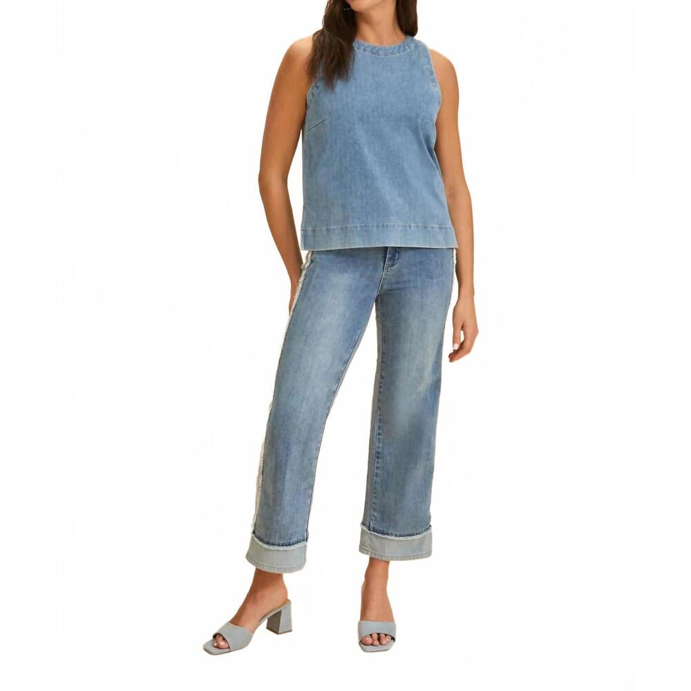 NEW FDJ olivia wide ankle jeans in light wash